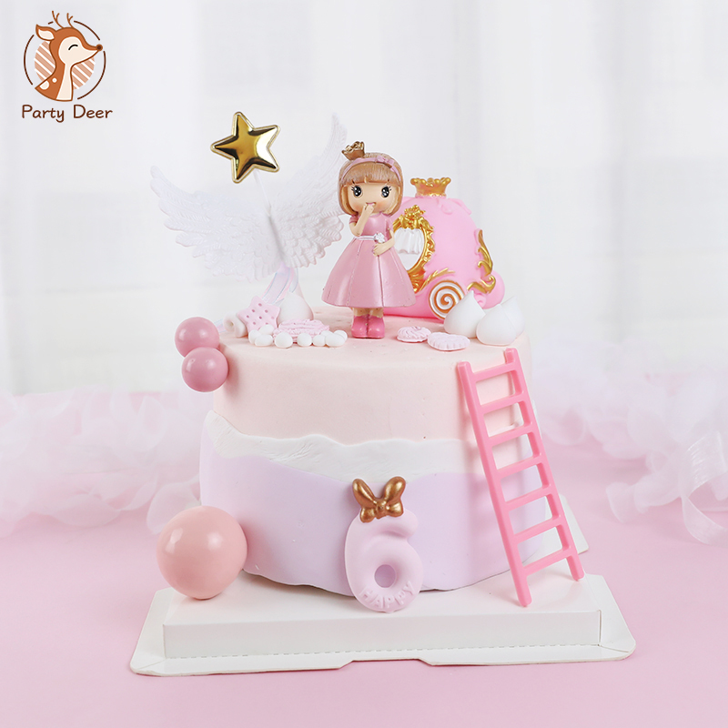 Pink Castle Girl Bow little Pr - Resin Art Alphabet ulasan dan harga